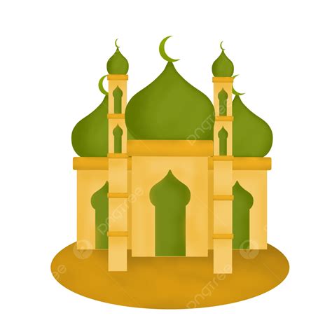 Masjid Hijau Masjid Png Bulan Ramadhan Png Transparan Clipart Dan
