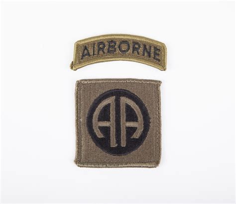 Us Army 82nd Airborne Subdued Patches M1 Militaria