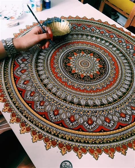 New Painted Mandalas Gilded With Gold Leaf By Artist Asmahan Rose Mosleh With Images Mandala