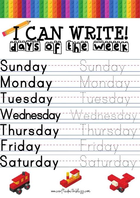 Even something as easy as guessing the beginning letter of long words can assist your child improve his phonics abilities. I Can Write Days of the Week, Months of The Year, Alphabet ...