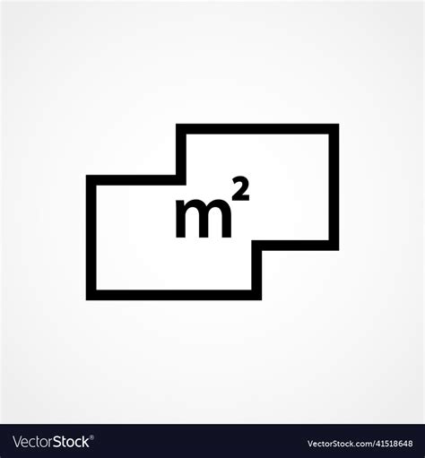 Square Meter Icon Simple Element Meter Royalty Free Vector