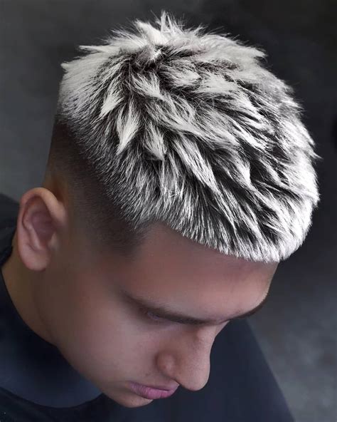 Texturesilvergreat Summer Combo Men Hair Color Fade Haircut