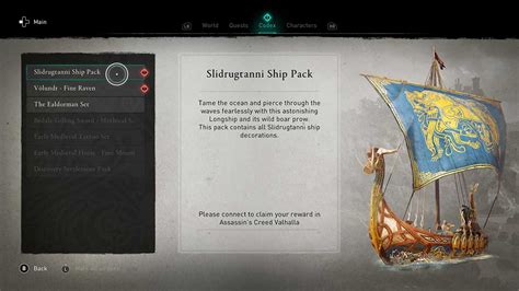 How To Unlock The Slidrugtanni Ship Pack In Assassins Creed Valhalla