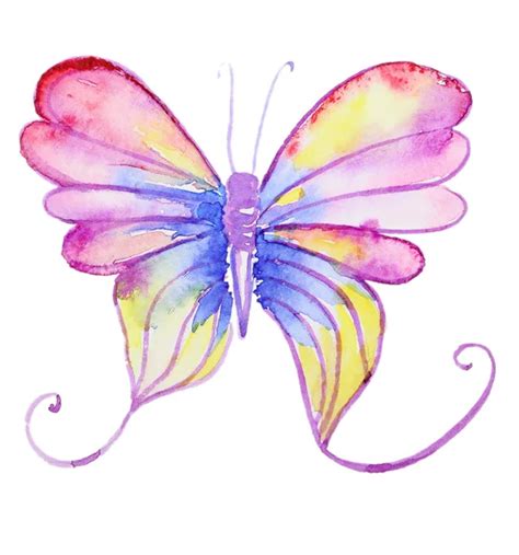 Abstract Watercolor Hand Drawn Butterfly — Stock Photo © Ivofet 104725202