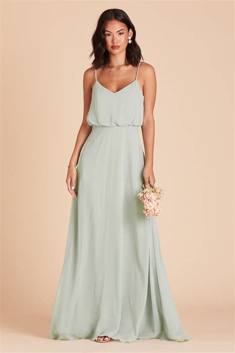 Check out our flowy green dress selection for the very best in unique or custom, handmade pieces from our dresses shops. Gwennie Dress - Sage in 2020 | Green chiffon bridesmaid ...
