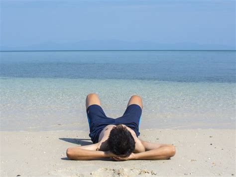 Man Lying Down On Beach Premium Photo Free Photo Freepik Photo Freesummer Freeman