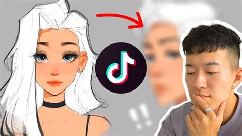 Trying A Tiktok Character Art Challenge Youtube