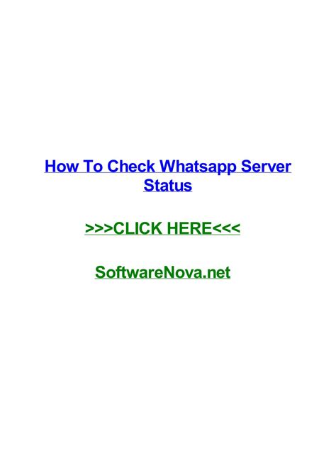 How To Check Whatsapp Server Status By Julieymyay Issuu