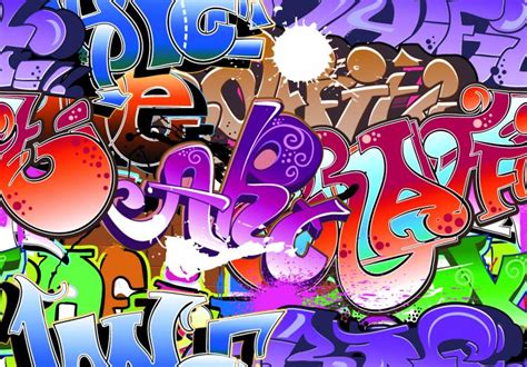 Beautiful Graffiti Font Design 05 Vector Free Vector 4vector