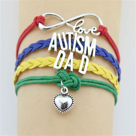 New Design Autism Mom Grandma Nana Mum Sister Dad Aunt Bracelets Heart