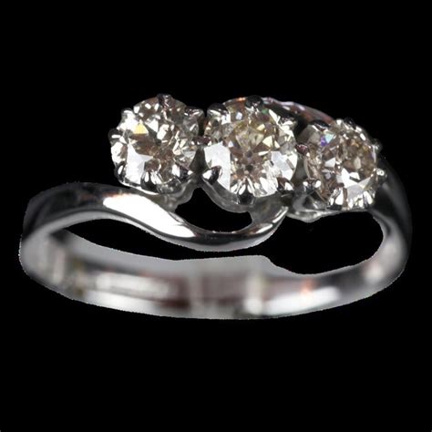 A gold ring is a timeless piece of jewellery, which every man and woman embodies into their collection. 1905 Edwardian 18ct White Gold Trilogy old Cut Diamonds ...