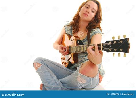 Frau Die Gitarre Spielt Stockfoto Bild Von Indisch 11320234