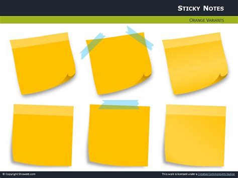Sticky Notes With Pins For Powerpoint Showeet Sticky Notes Sticky