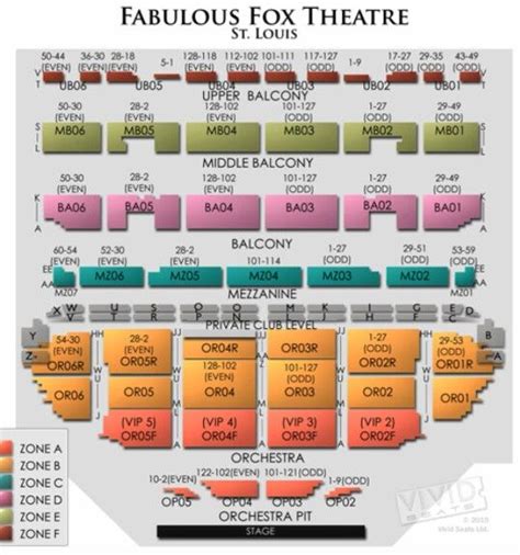 The Fox Seating Chart St Louis