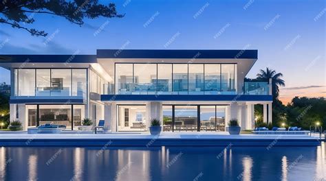 Premium AI Image | A Luxurious Waterfront Property Escape Your Ultimate