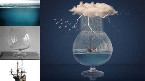 Rain In Glass Photoshop Manipulation Tutorial Digital Art Youtube