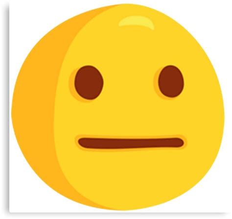 Emoji categories » faces with hat. Lienzos «Neutral Straight Face Ansioso Emoji» de gregGgggg ...