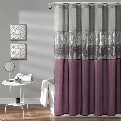 Night Sky Shower Curtain Graypurple 72x72 Lush Decor 16t003961