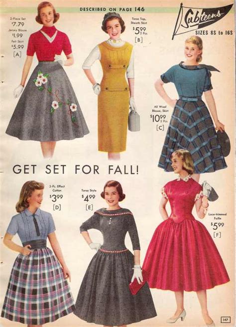 1950s Teenager Fashions Girls Fashion Trends And Clothing Styles