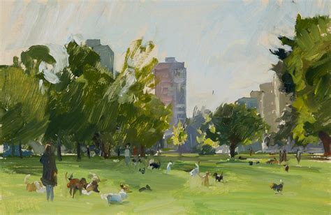 Dog Park 8 X 12 In Oil On Panel Marc Dalessio Flickr