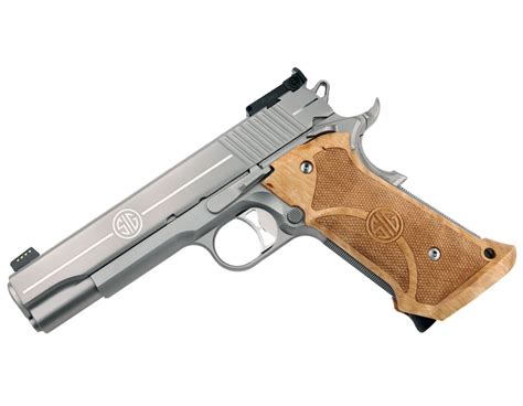 Sig Sauer 1911 Stainless Super Target 45acp Adjustable Sights Top
