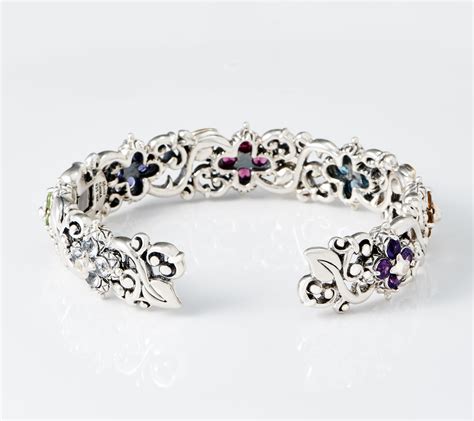Once brewed, pour in a glass of ice, add a little sweetener and a little hwc. Barbara Bixby Sterling Silver 18K Gold Floral Gemstone Cuff Bracelet - QVC.com