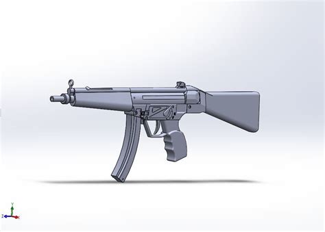 Mp5 Submachine Rifle Gun 3d Model Cgtrader