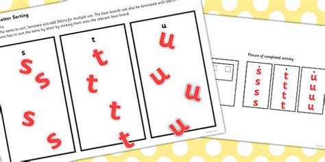 Workstation Pack Lowercase Letter Sorting Activities Set 3