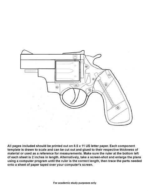 Blueprint Homemade 22 Pistol Plans Template