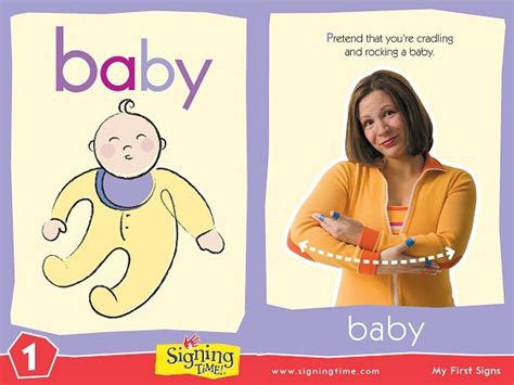 Learn How To Sign Baby In Asl Signingtime Dictionary