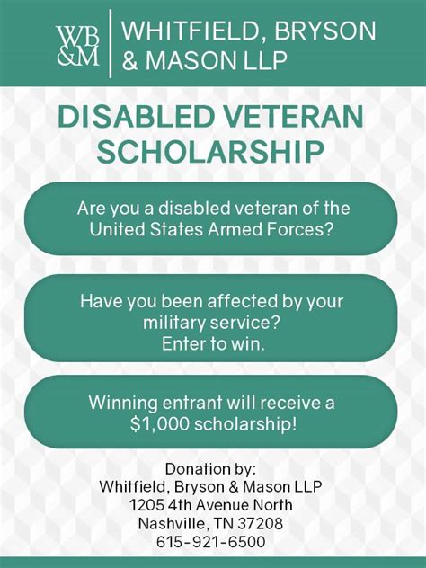 Nashville Law Firm Announces Disabled Veterans Scholarships