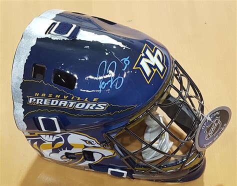 Well, the nashville predators posted the finalists' designs for the design pekka's mask the contest was for fans to design a new goalie mask for their star goaltender pekka rinne (pronounced. Pekka Rinne Nashville Predators Autographed Full Size ...