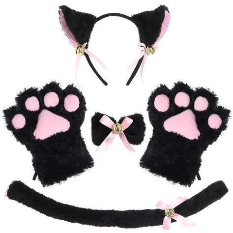 Kawaii Clothing Cat Set Ears Tail Gloves Paws Cosplay Costume Wh339