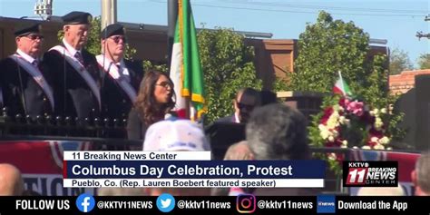 Columbus Day Celebration In Pueblo Marked By Boebert Speech Protests