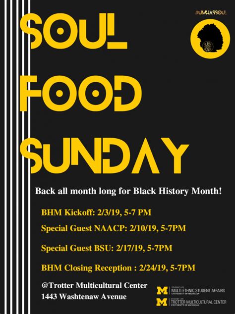It's a stellar choice for anyone's. (Expired) Black History Month: Soul Food Sundays! | Happening @ Michigan