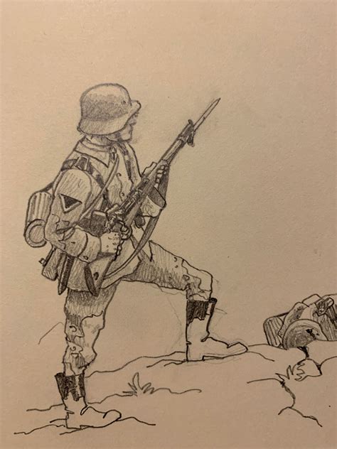 Soldier Sketch Rdrawing