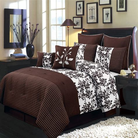 Bliss Chocolate Luxury 12 Piece Comforter Set Bed Linens Luxury