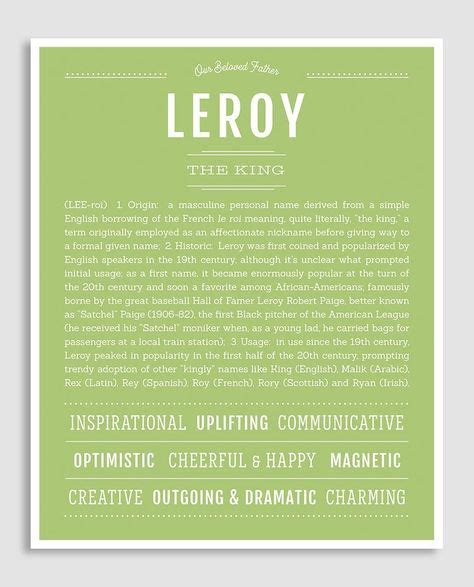 Leroy Classic Name Print Classic Names Names With Meaning