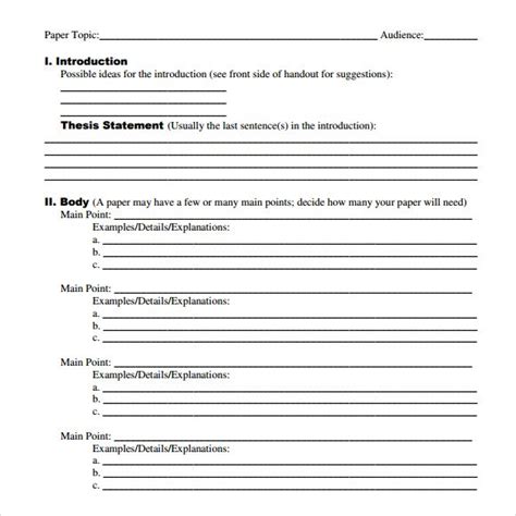 Blank Outline Template 7 Download Free Documents In Pdf Word