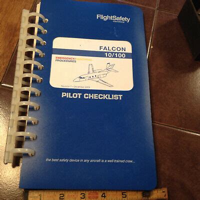 Falcon Emergency Abnormal Procedures Pilot Checklist Ebay
