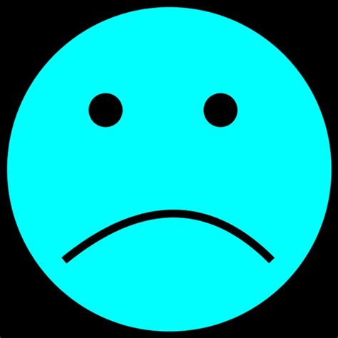 Blue Sad Faces Clip Art