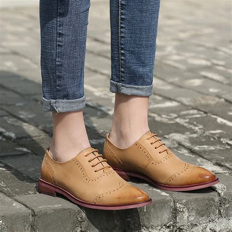 Buy 2019 Vallu Women Oxfords Shoes Wingtip Perforated