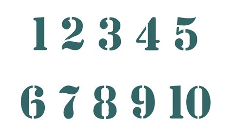 Printable Stencils Numbers Printable World Holiday