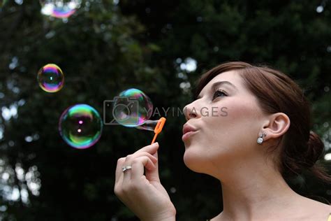 Royalty Free Image Beautiful Lady Blowing Bubbles By Fouroaks