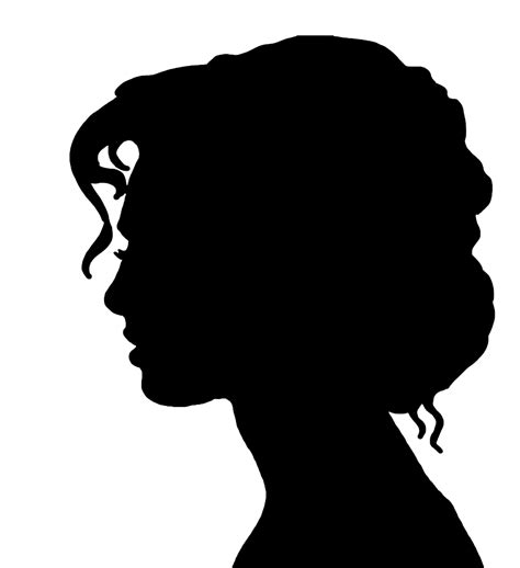 Face Silhouettes Of Men Women And Children