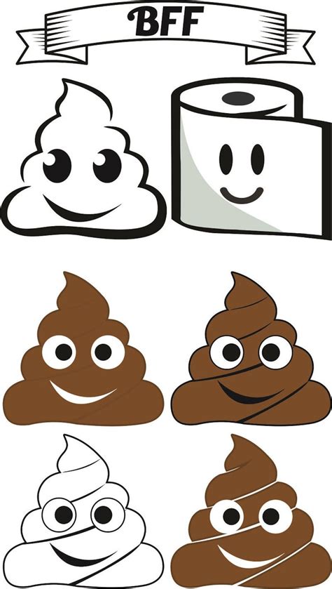Poop Emoji Vector Poop Emoticons Etsy