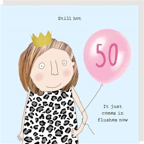 Flushes 50th Birthday Card From The Dotty House