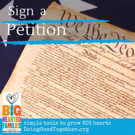 Sign A Petition — Doing Good Together