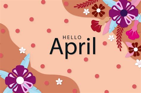 Premium Vector Hello April Banner Background