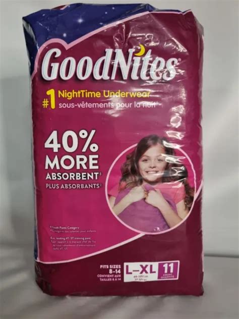 GOODNITES UNDERPANTS PULL Ups Girls L XL Pack Of Sealed Vintage PicClick